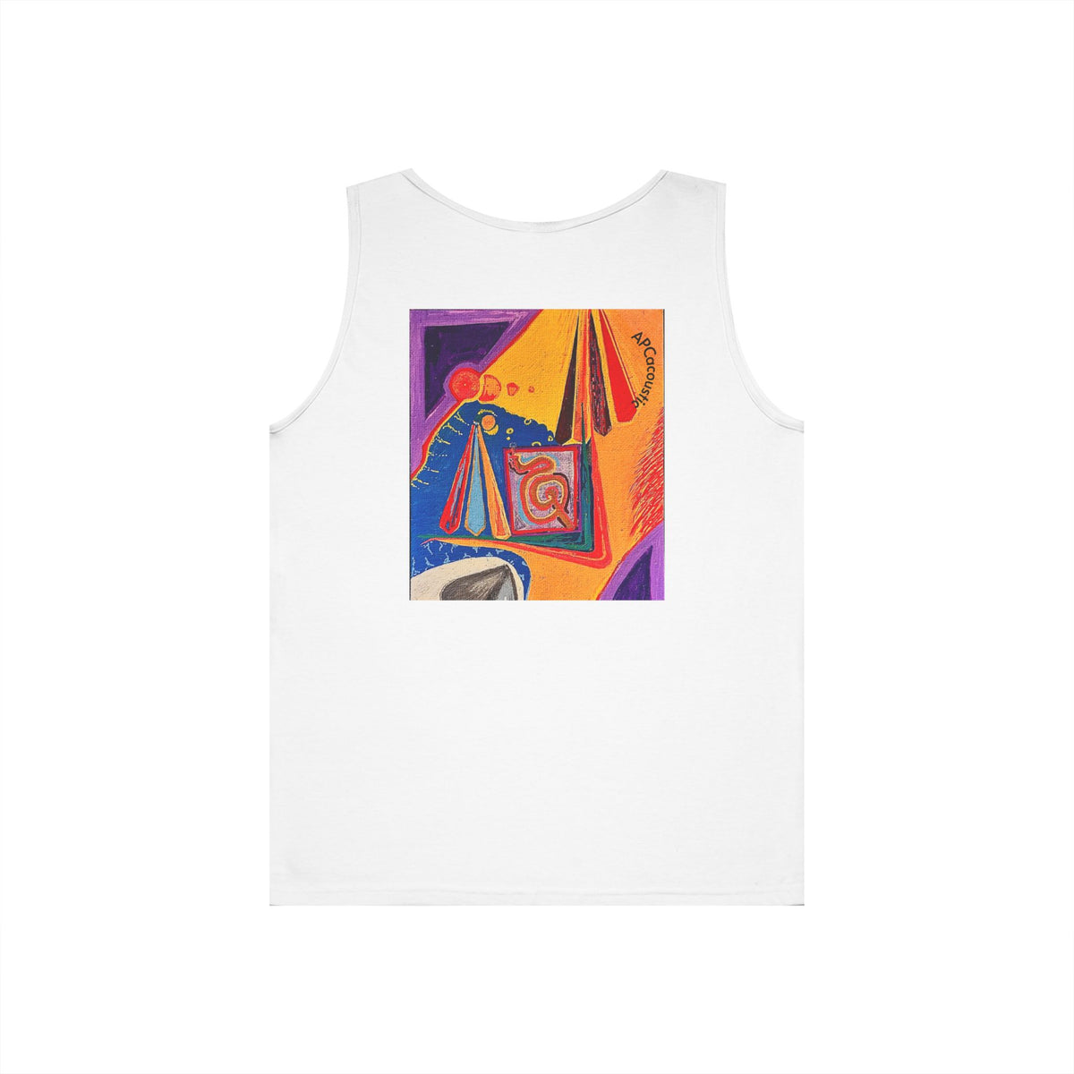 Colorful life, gray heart- single side tank top(APC original art)