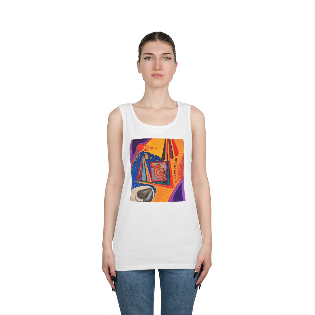 Colorful life, gray heart- tank top(APC original art)