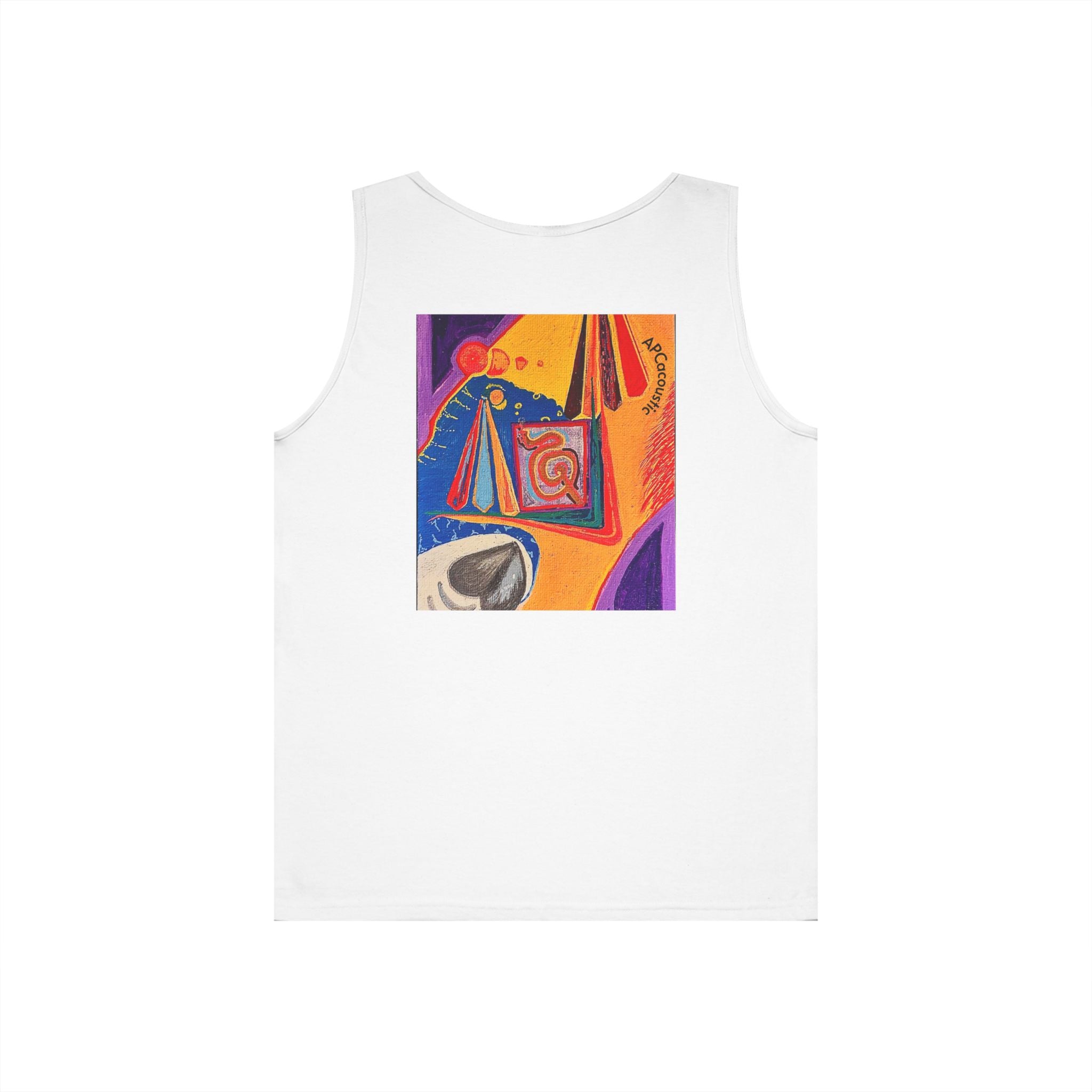 Colorful life, gray heart- single side tank top(APC original art)